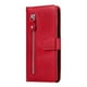 thumbnail image 2 of Funda tipo cartera para Samsung Galaxy S25 con bolsillo con cremallera y ranuras para tarjetas – Función de soporte Rojo, 2 of 6