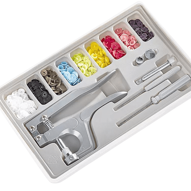 Genérica - Remachadora Snaps Para Broches Plásticos Mas 100 Broches