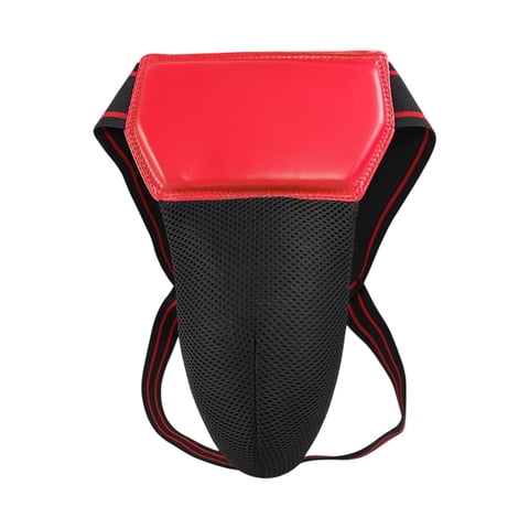 Magideal - Boxing Groin Guard Protector Protector Protector De Protección Cómoda Protección De La Entrepierna Guardia Abdominal Para El Karate De Gimnasio De Mma Rojo Para Niños