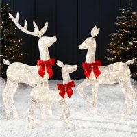 Set Christmas Deer Family Best Choice Products 4 Pies 175 Led