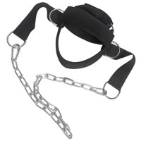 Ioensy - Arnés Para La Cabeza Y El Cuello Soporte Ajustable Negro Para Deportes De Entrenamiento De Levantamiento De Pesas