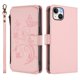 thumbnail image 2 of Funda Cartera Mariposa para [iPhone 15 Plus] con Soporte y Cremallera Rosa, 2 of 6
