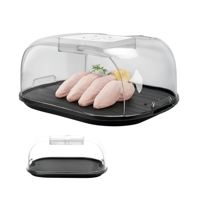 Genérico - Tabla Bandeja Aluminio Para Descongelar Alimentos + Tapa