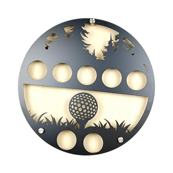 Caso De Pelota De Golf Craft Simple Montaje De Pared De Metal Decorativo De Madera Decorativa
