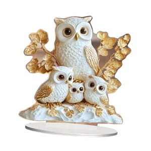 Bothyi - Placa Decorativa De Acrílico Con Diseño De Búho En 2D Para Sala De Estar, Oficina Y Dormitorio.