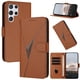 thumbnail image 1 of Funda Cartera Fibra de Carbono para Samsung Galaxy S22 Ultra con Soporte y Cierre Magnético Marrón, 1 of 6