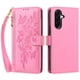 thumbnail image 2 of Funda Billetera Floral en Relieve samsung galaxy A27 5g con Tarjetero y Cremallera Rosa, 2 of 6