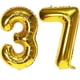 thumbnail image 1 of Número de globo EBAIJQUO 37 dorado de 37 pulgadas para decoración de fiestas, 1 of 6