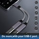 thumbnail image 2 of Divisor USB C Adaptador de auriculares y cargador USB C Adaptador de audio y cargador USB C dual Compatible con la serie iPhone 15 Pixel 2 XL/3XL/4XL/5 Galaxy S20/S20+/S21 Note 10/Note 20/ No compatib, 2 of 7
