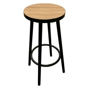 Amuv - Taburete H=70Cm Me/Madera C.Bolo