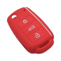 Magideal - Funda De Silicona Para Mando A Distancia De Coche, Funda Protectora De Llave De Repuesto A Prueba De Golpes, Protector De Soporte Para Llave De Coche, Rojo