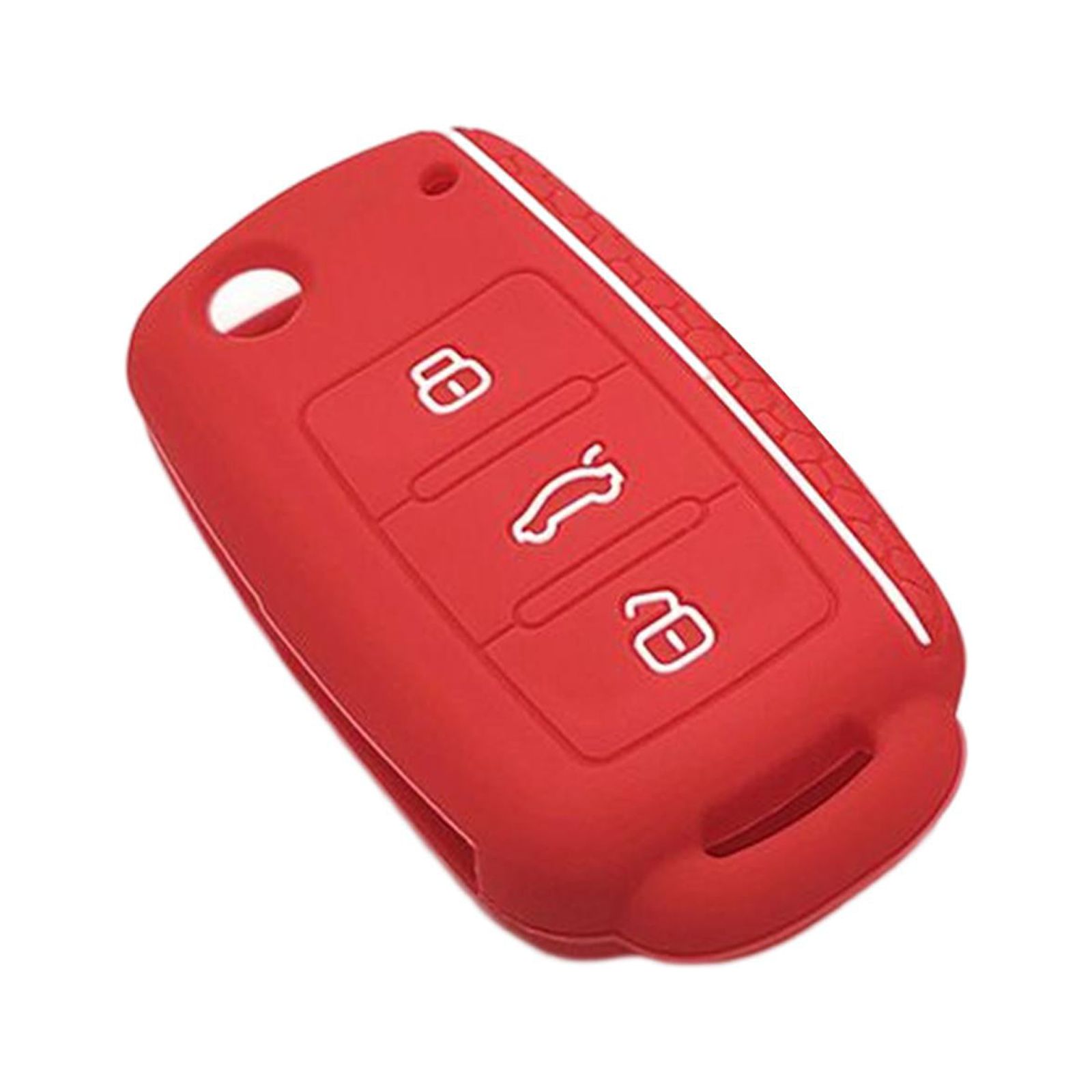 Magideal - Funda De Silicona Para Mando A Distancia De Coche, Funda Protectora De Llave De Repuesto A Prueba De Golpes, Protector De Soporte Para Llave De Coche, Rojo
