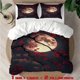 thumbnail image 1 of 3pcs Full Moon Mangrove Print Bedding Set Duvet Cover and Pillowcases, 1 of 5
