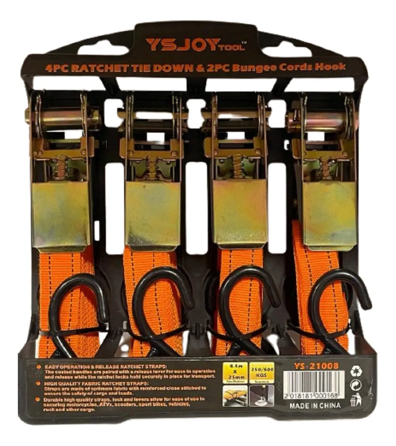 Genérico - Eslinga O Linga De Amarre Auto 4Pcs