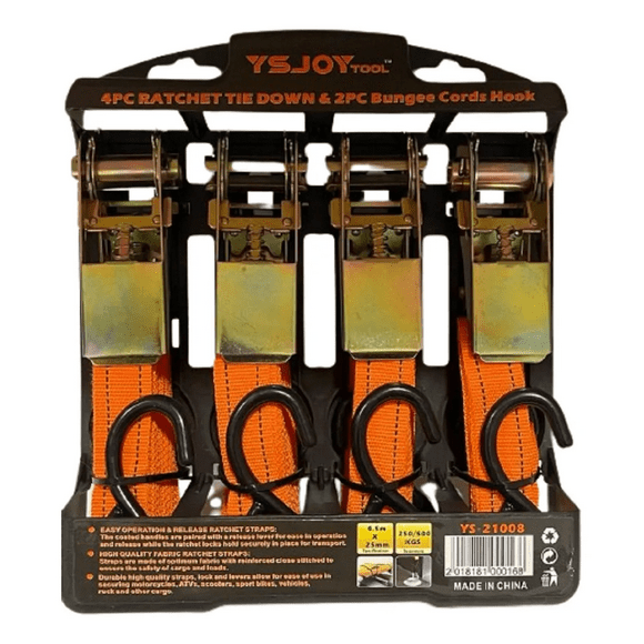 Eslinga O Linga De Amarre Auto 4pcs