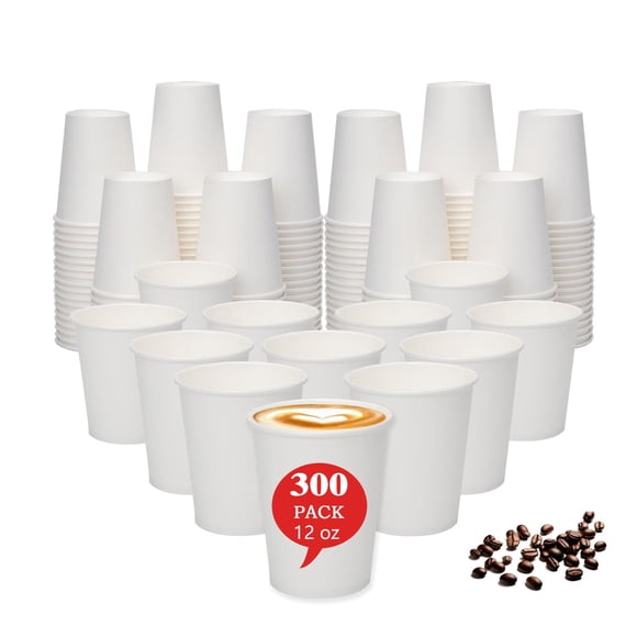 Vasos de café de papel desechables MOUMOULIFE 350 ml (300 unidades)