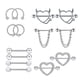 thumbnail image 1 of Anillos De Joyería De Pezón Para Mujeres, Hombres, Acero Inoxidable, Piercing, Joyería Para El Cuerpo, 1 of 3