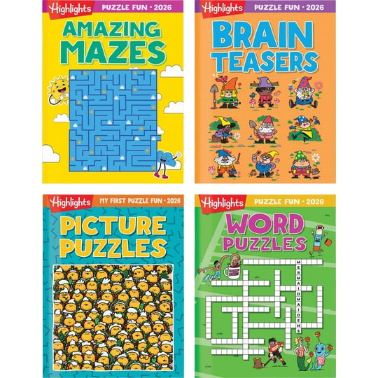 Highlights For Children - Set De Regalo Libro De Actividades Puzzle Divertido 2026 Para Niños De 6+ Años