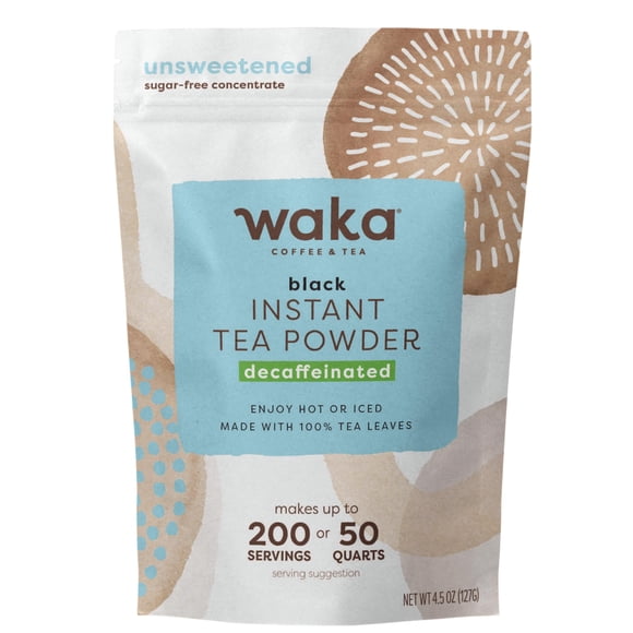 Té negro instantáneo en polvo Waka Coffee descafeinado 127 g