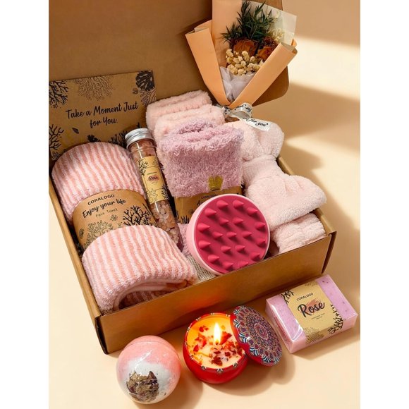 Set Spa CORALOGO 11 piezas Rosa Relajación