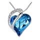 thumbnail image 2 of Collar Con Colgante De Corazón De Amor, Collar De Diamantes De Imitación Para Regalos De Navidad De Boda, Azul, 2 of 3