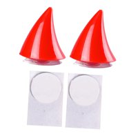 Magideal - 2 Pegatinas Decorativas Para Casco De Motocicleta Diseño De Cuerno De , Lleno De Personalidad Para Casco De Snowboard En Accesorios De Estilo De , Cuerno Pequeño Rojo