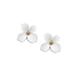 thumbnail image 1 of Aros Pendientes Diseño Flor Color Blanco, 1 of 2