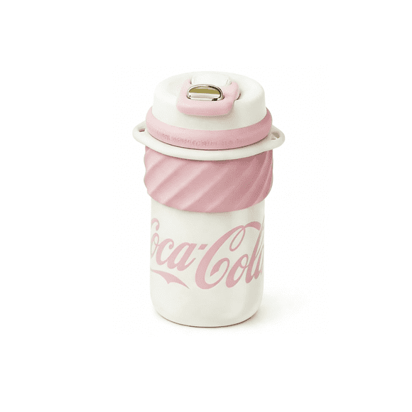 COCA COLA GERM Termo Ice Cream Termo Clásico Oficial 500ml Frío O Caliente Vaso Térmico Rosa
