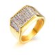 thumbnail image 1 of Anillo Cuadrado Gold Titan Diamantes Moda Masculina 2020, 1 of 3