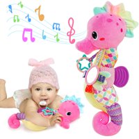 Juguete Sensorial Joosharkidz Pink Seahorse Para 0-6 Meses O Más