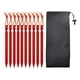 thumbnail image 3 of 10pcs Profesional De Aleación De Aluminio Al Aire Libre Familia Tienda Estacas Clavijas Clavo De Tierra Rojo, 3 of 5