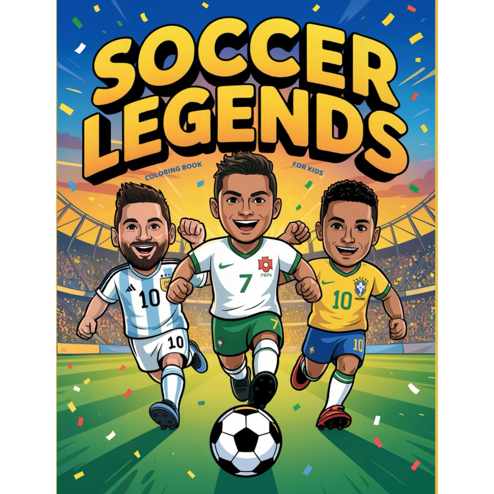 Libro Para Colorear Majosta Leyendas Del Fútbol Para Edades De 6 A 12 Años