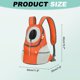 thumbnail image 2 of Uxcell Mochila Transportadora para Perros, Diseño de Cabeza Fuera, Bolsa de Transporte Frontal para Mascotas (Naranja, 12"x8"x16"), 2 of 7