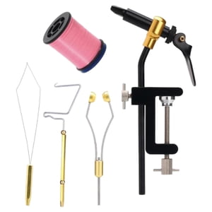 Ioensy - 5X Herramientas Para Atado De Moscas, Acabado Portátil Para Atado De Moscas, Anudador, Accesorios Para Atado De Moscas, Alambre Rosa