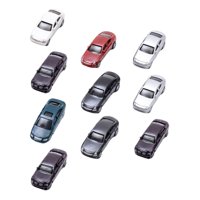Magideal - 10X Mini Modelo De Coche A Presión, Accesorios Pintados, Juguetes Para Vehículos Para Paisaje Urbano, Micro Paisaje Ferroviario, Adornos De , 1/200