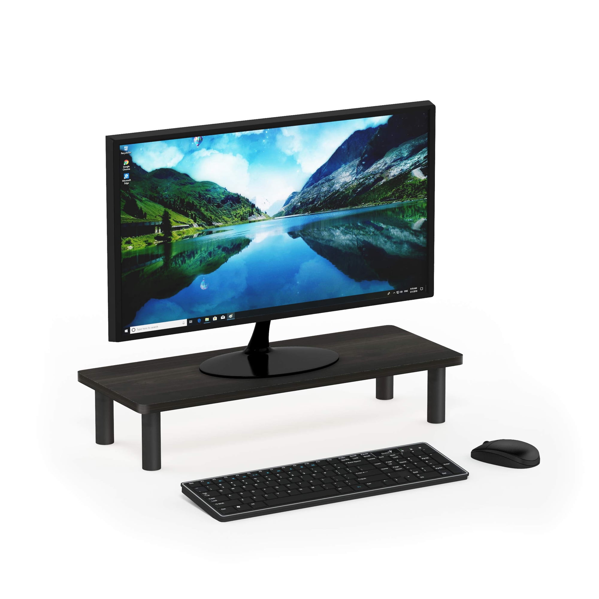 Soporte Elevador Para Monitor Furinno Turn-n-tube Espresso/negro