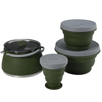 Terra Force - Set Tetera Y Potes Silicona Plegable Camping Militar