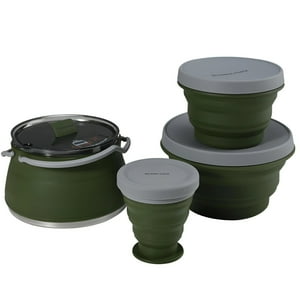 Terra Force - Set Tetera Y Potes Silicona Plegable Camping Militar