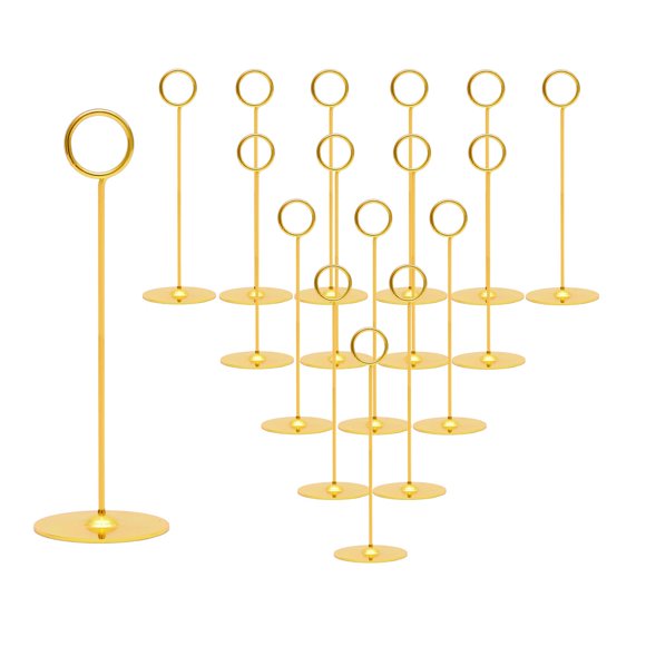 Tarjeteros de mesa dorados Urban Deco, 16 unidades, 20 cm, 8 pulgadas