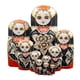 thumbnail image 2 of Madera Matryoshka Party Prop Crafts Juguete De Apilamiento Pintado Para Ni?as, 2 of 5