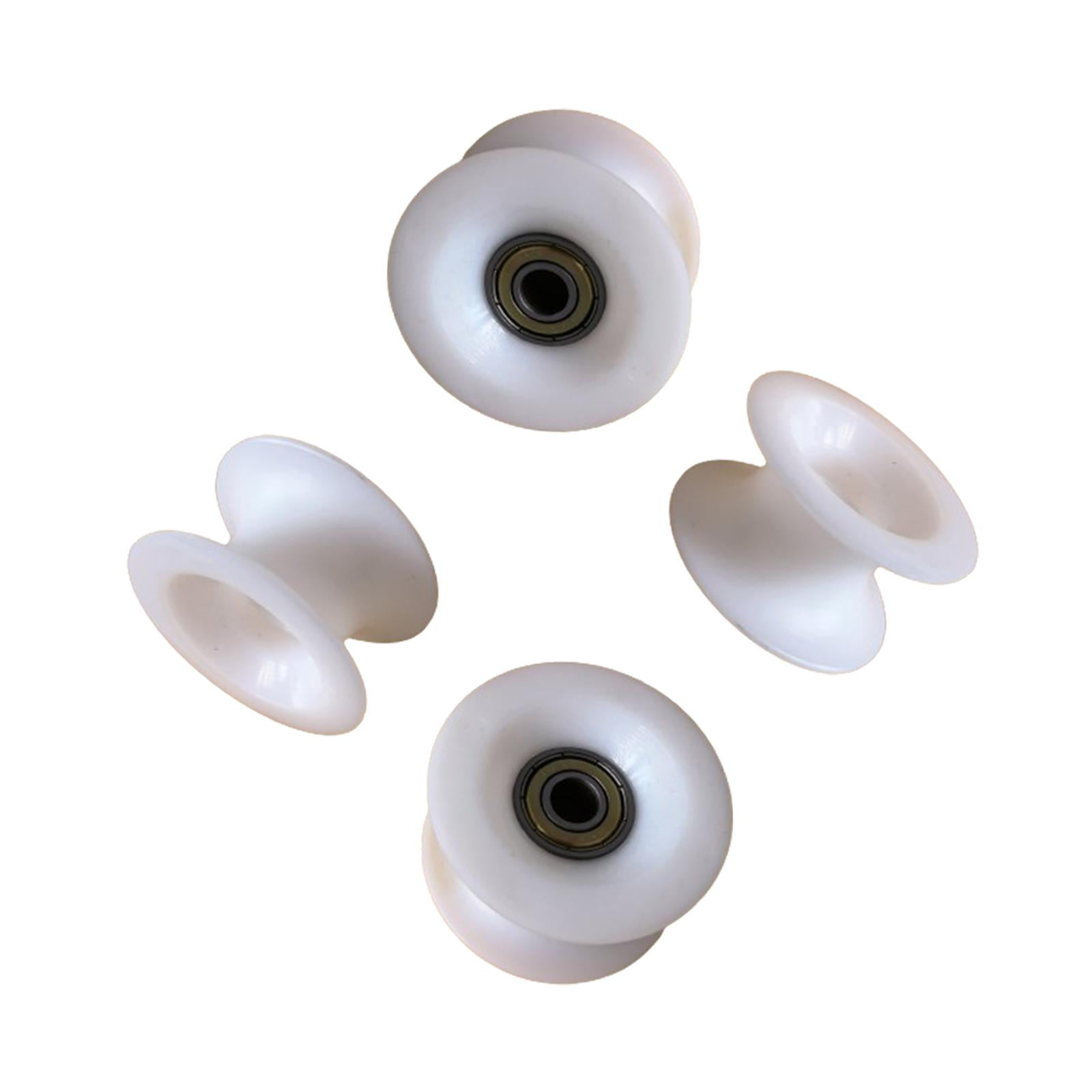 Magideal - 4 Piezas De Ruedas De Rodamiento Para Máquina De Remo, Ruedas De Gimnasio, Polea De Máquina Abdominal, Rodillos De Entrenamiento Multifunción, Piezas Blanco