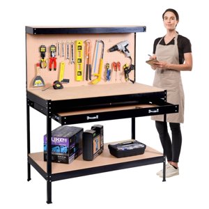 Prochef - Banco De Trabajo Con Cajon Y Respaldo 120X60 Cm.