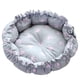 thumbnail image 3 of Cama mullida para perros y , alfombrilla ajustable cálida, suministros para perros y medianos, forma forma forma , ligera, cómoda para invierno, - estampado de pata rosa, 3 of 5