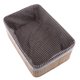 thumbnail image 2 of cesta de almacenamiento de tejido de mimbre hecho a mano de bambú juguetes caja de almacenamiento 32x22x12 cm, 2 of 5