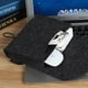 thumbnail image 3 of Bolsa de fieltro portátil para guardar accesorios electrónicos, funda protectora para MacBook, adaptador de corriente, ratón, teléfono móvil, cables, SSD, HDD, batería externa y disco duro externo por, 3 of 8