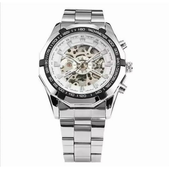 Reloj Automático TM340-SW Skeleton, Correa Metálica y Diseño Premium