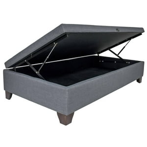 Bloccare - Base De Cama Baúl Para Colchón Emma 1.5 Plaza Largo 190 Cm Pata De 11 Cm