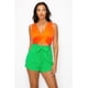 thumbnail image 1 of Top De Sostén CCwholesalesclothings Satinado Escote En V Naranja, 1 of 5