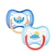 thumbnail image 1 of Pack de 2 chupetes que brilla en las oscuridad, color celeste, 1 of 1
