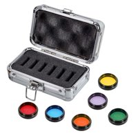 Magideal - Filtro De Lente De Telescopio Juego De 6 Colores 1.25 Pulgadas Con Caja De Almacenamiento Filtro De Ocular De Planetario Filtro Para Reemplazo